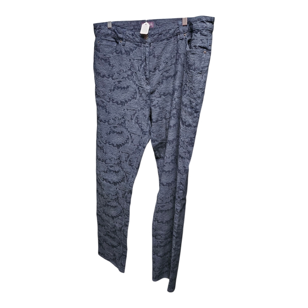 Long Tall Sally Dark Blue Textured Trousers